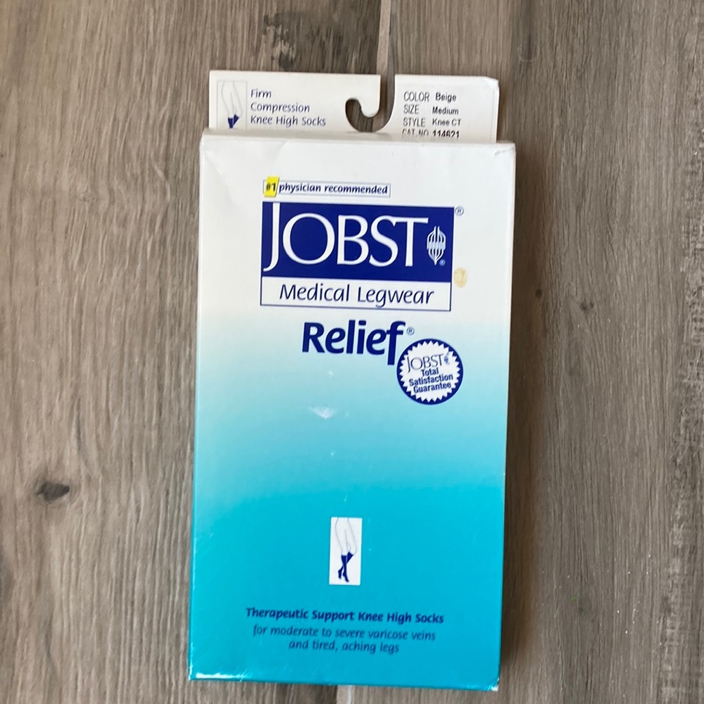 New Jobst M Unisex Firm Compression Knee High Socks Beige